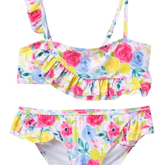 Juicy Couture Floral Ruffle 2-Piece Swimsuit - Picture 1 of 3